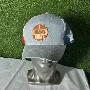 Gray and Red 'I Drank Today' Hat